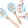 510fGJyE7rL._AC_SL1000 Kids Musical Instruments Sets, 12pcs Wooden Percussion Instruments Toys Tambourine Xylophone for Kids Playing Preschool Education, Early Learning Musical Toys for Boys Girls Gift (Blue)