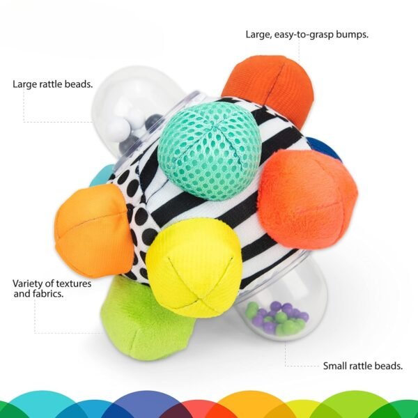 5faa32ac84857d77957ca7f340a6d562 Developmental Bumpy Ball, Easy to Grasp Bumps Help Develop Motor Skills, Ages 6+ Months