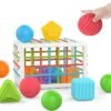 Montessori Toys for 1 Year Old, Toy 6 Pc Multi Sensory Shape, Toddler Developmental Learning Toys Birthday Gifts, Baby Toys 12 Month