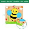 61eKpgZBflL._AC_SL1200 Wooden Puzzles for Toddlers Ages 1-3, Montessori Toys for 1 2 3 Years Old Girls Boys Baby Kids Puzzle Learning Educational Christmas Birthday Gifts Toys 6 Pack Animal Jigsaw Puzzle