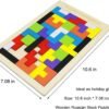 61uDRTV_lxL._AC_SL1001 2 Pack Wooden Russian Blocks Puzzle + Hexagon Puzzles for Kids & Adults, Wooden Block Puzzle Intelligence Brain Teasers Toy Logic Game STEM Educational Gift for Children