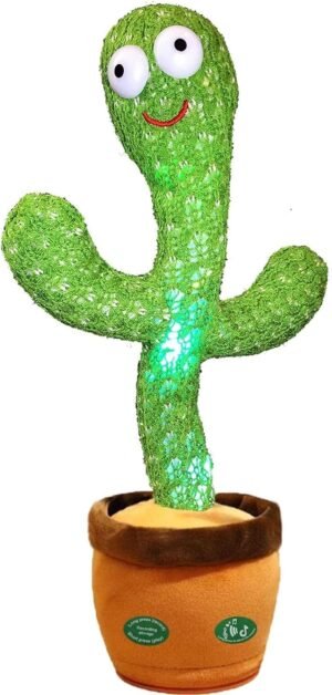 710-rtKe7L._AC_SL1500 Dancing Talking Cactus Mimicking Toy,Talking Repeat Singing Sunny Cactus Toy 120 Pcs Songs for Baby 15S Record Your Sound Sing+Dancing+Recording+LED