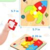 Wooden Toddler Puzzles Gifts Toys for 1 2 3 Years Old Boys Girls, 6 Vehicle Shape Montessori Toys Educational Blocks Kids Toys Gift Baby Learning Toy Age 1-3, 2-4