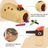 Montessori Toys for 2 Year Old Girl and Boy, Fine Motor Skills Toddler Toys Age 2-4, Woodpecker Worm Toy Magnetic Bird Feeding Game