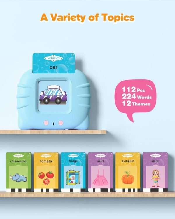 71PTZmgIusL._AC_SL1500 Talking Flash Cards for Toddler 1 2 3 4 Year Olds, Language Learning Toys, Pocket Speech Therapy Toys, Autism Toys, Montessori Toys with 224 Words, Children's Sensory Learning Educational Toys
