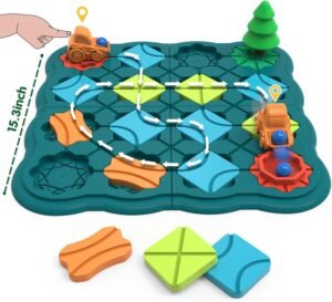 71SKPVi4QyL._AC_SL1500 Kids Toys STEM Board Games - Logic Road Builder Brain Teasers Puzzles for 4 5 6 7 Year Old Boys Girls, Educational Montessori Birthday Gifts for Ages 4-8 Preschool Classroom Learning