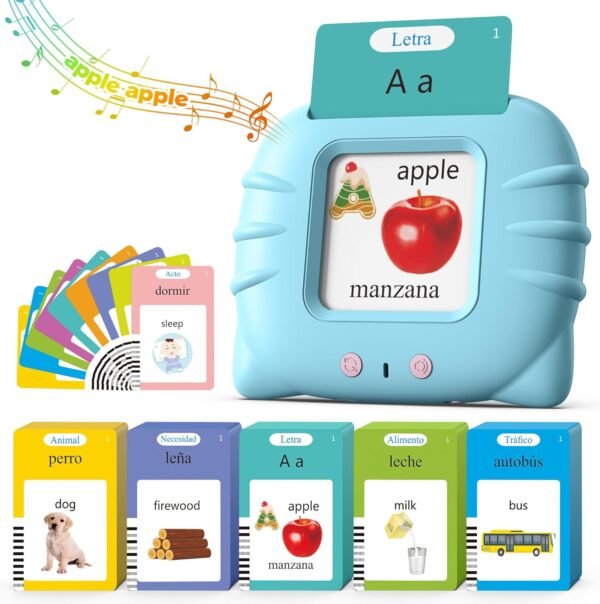 71TWo7oph6L._AC_SL1500 Talking Flash Cards for Toddler 1 2 3 4 Year Olds, Language Learning Toys, Pocket Speech Therapy Toys, Autism Toys, Montessori Toys with 224 Words, Children's Sensory Learning Educational Toys