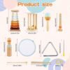Wooden Musical Instruments for Toddlers Montessori Musical Instruments Set Wooden Musical Toys 8pcs