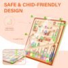 Magnetic Color and Number Maze, Montessori Toys for 3+ Year Old, Wooden Puzzle Activity Board, Fine Motor Skills Toys for Toddlers and Kids Boys Girls Preschoolers 3 4 5 Years Old