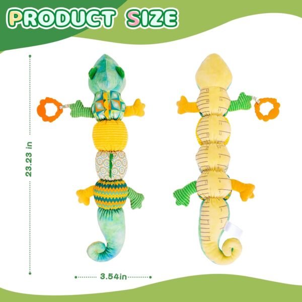 71XugoFCqpL._AC_SL1500 Baby Toys 0-6 Months, Baby Musical Toys, Infant Toys Stuffed Animal Toys with Rattles, Crinkle, Bell, Baby Teething Toys for Tummy Time Newborn Sensory Boys Girls 0 3 6 12 Months (Green Chameleon)