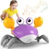 Crawling Crab Toy, Infant Tummy Time Baby Toys, Fun Interactive Dancing Walking Moving Toy Babies Sensory Induction Crabs with Music, Baby Toys 0-6 to 12-18 Months Boys Girls Toddler Birthday Gifts