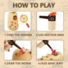 Montessori Toys for 2 Year Old Girl and Boy, Fine Motor Skills Toddler Toys Age 2-4, Woodpecker Worm Toy Magnetic Bird Feeding Game