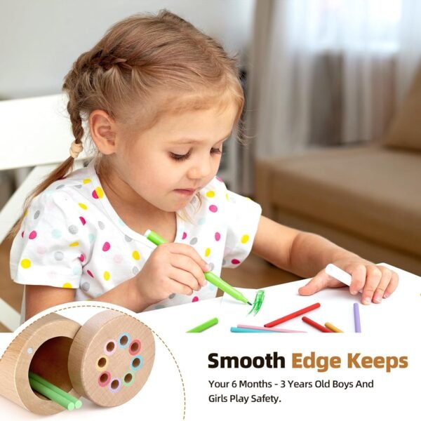 71cq4jyqcHL._AC_SL1500 Montessori Toddler Toys for 1-3 Year Old, Wooden Educational Toys for Toddlers, Color Sorting Preschool Learning Activities, Educational Developmental Fine Motor Sensory Games, Gift for Infant