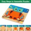 71g4vfPzUsL._AC_SL1200 Wooden Puzzles for Toddlers Ages 1-3, Montessori Toys for 1 2 3 Years Old Girls Boys Baby Kids Puzzle Learning Educational Christmas Birthday Gifts Toys 6 Pack Animal Jigsaw Puzzle