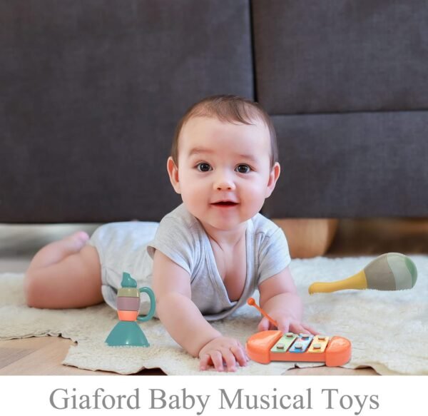 71sfJkzPaYL._AC_SL1500 Montessori Musical Instruments for Babies and Toddlers Kids Musical Toy Set for Preschool Boys and Girls Christmas Birthday Gift (Set of 5)