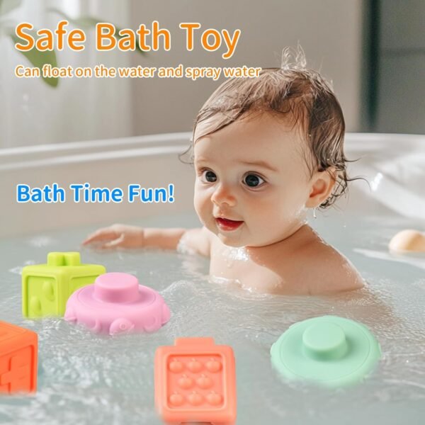 71ugDHZA7LL._AC_SL1500 Montessori Toys for Babies 0-6 Months - Soft Stacking Building Blocks Rings Balls Sets 2 in 1 Baby Toys Educational Sensory Toys for Toddlers Learning and Teething Fun