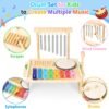 71ugDwGb_fL._AC_SL1500 Kids Drum Set,Baby Musical Instrument for Toddler,Wooden Xylophone for Toddlers with Baby Drum Set and Wind Chime,Montessori Musical Instruments Toys for Kids,Musical Toys for Toddlers Birthday Gift
