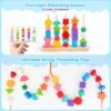 Montessori Wooden Beads Sequencing Toy Set, Stacking Blocks & Lacing Beads & Matching Shape Stacker for 2 3 4 5 Year Old STEM Preschool Learning Montessori Toys Gifts for Kids Boy Girl Toddler