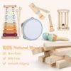 71y7aIxLacL._AC_SL1500 Toddler Musical Instruments, Montessori Baby Musical Instruments for Toddlers 1-3, Wooden Musical Toys with Modern Boho Xylophone for 1 2 3 Year Old Kids Preschool Educational Birthday Gift