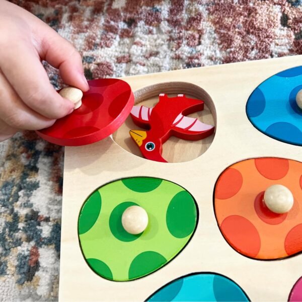 812qHuhr9-L._AC_SL1500 Montessori Toys for 1 Year Old Toddler Puzzle - Dual Layered Wooden Puzzles for Toddlers 1-3, Dinosaur Toy, Educational Toy for 2 Year Old