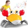 Crawling Crab Toy, Infant Tummy Time Baby Toys, Fun Interactive Dancing Walking Moving Toy Babies Sensory Induction Crabs with Music, Baby Toys 0-6 to 12-18 Months Boys Girls Toddler Birthday Gifts