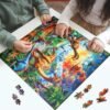 Jigsaw Puzzles for Kids Ages 6-8 8-10-Dinosaur Puzzle 200 Pieces Relax Kids Puzzles Ages 6-8 10-12 -Learning Educational Toys Gift for Boys and Girls Toddler