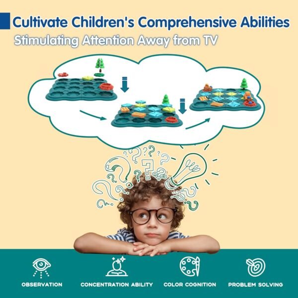 81WPNQPWeNL._AC_SL1500 Kids Toys STEM Board Games - Logic Road Builder Brain Teasers Puzzles for 4 5 6 7 Year Old Boys Girls, Educational Montessori Birthday Gifts for Ages 4-8 Preschool Classroom Learning