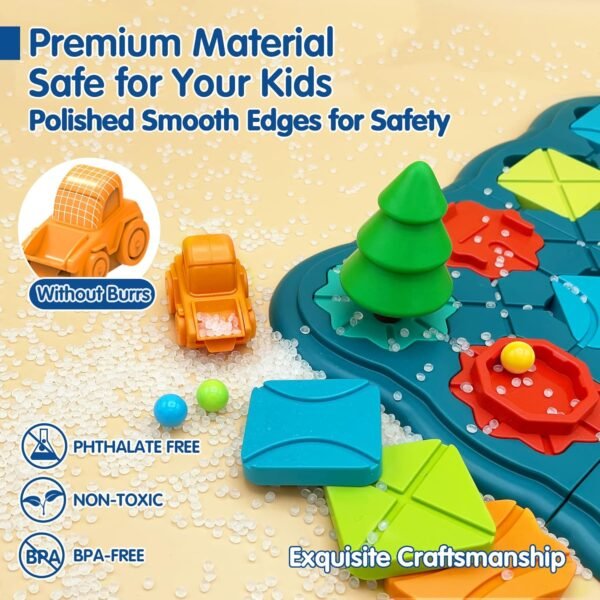 81aCy63DmOL._AC_SL1500 Kids Toys STEM Board Games - Logic Road Builder Brain Teasers Puzzles for 4 5 6 7 Year Old Boys Girls, Educational Montessori Birthday Gifts for Ages 4-8 Preschool Classroom Learning