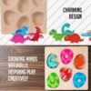 Montessori Toys for 1 Year Old Toddler Puzzle - Dual Layered Wooden Puzzles for Toddlers 1-3, Dinosaur Toy, Educational Toy for 2 Year Old