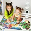 Jigsaw Puzzles for Kids Ages 6-8 8-10-Dinosaur Puzzle 200 Pieces Relax Kids Puzzles Ages 6-8 10-12 -Learning Educational Toys Gift for Boys and Girls Toddler