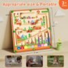 Magnetic Color and Number Maze, Montessori Toys for 3+ Year Old, Wooden Puzzle Activity Board, Fine Motor Skills Toys for Toddlers and Kids Boys Girls Preschoolers 3 4 5 Years Old