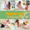 Montessori Toys for 1-3 Years Old, Wooden Toddler Toys, Sensory Travel Toys, Gift for 1+ Year Old Boys (Busy Board Plus V2)